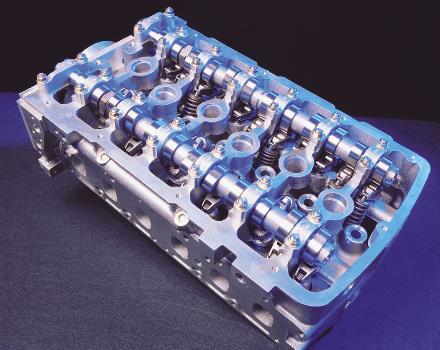 V6/4-valve head showing camshafts