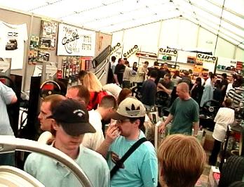View inside trade tent